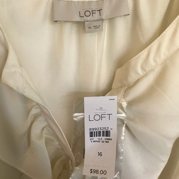 NWT White & Black Loft Dress Size 16. - Picture 2 of 6